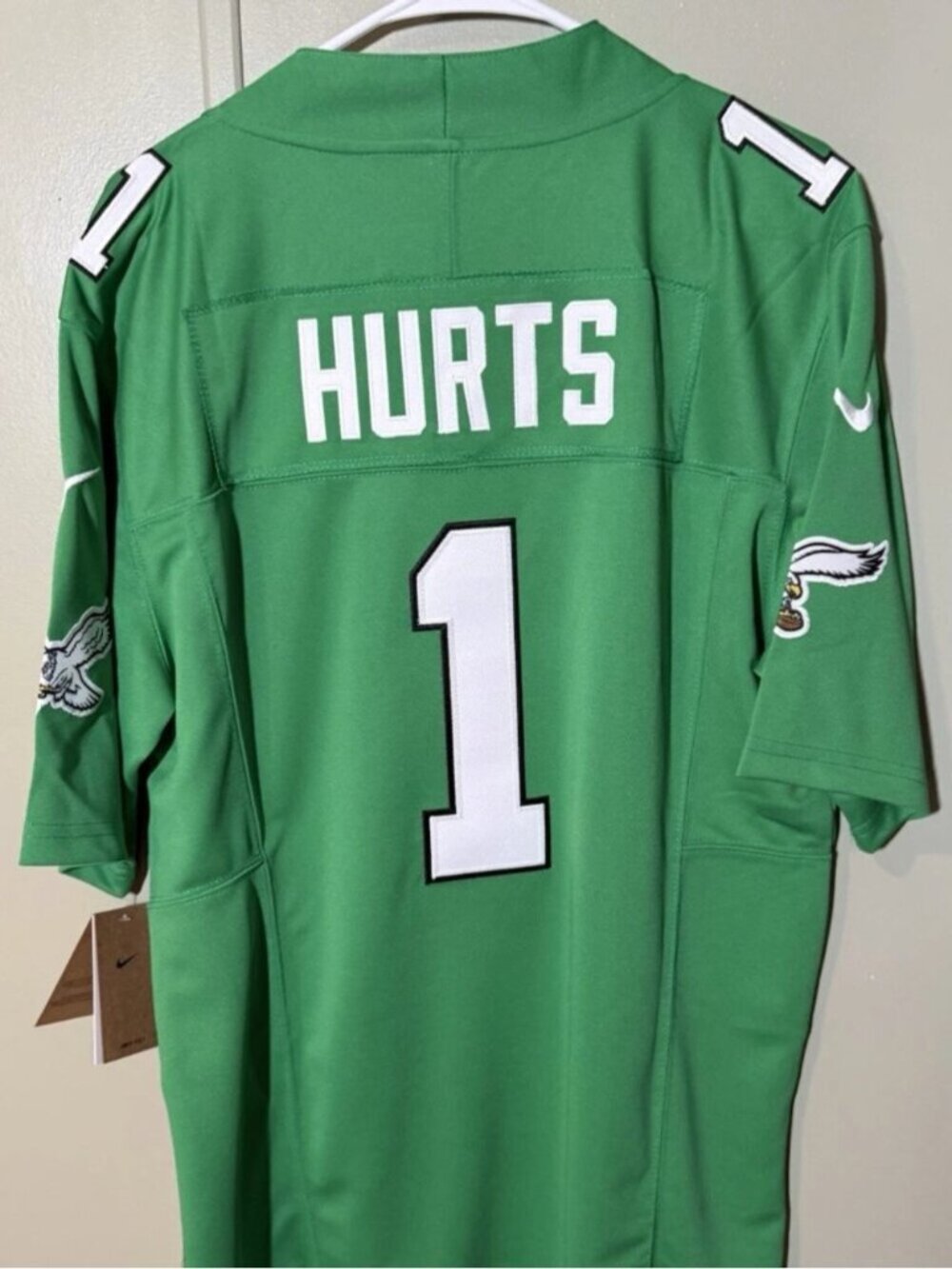 Jalen Hurts Kelly Green Stitched Jersey Vapor